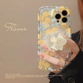 INS Floral Phone Case with Holder For iPhone